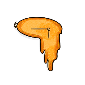 Melting clock illustration